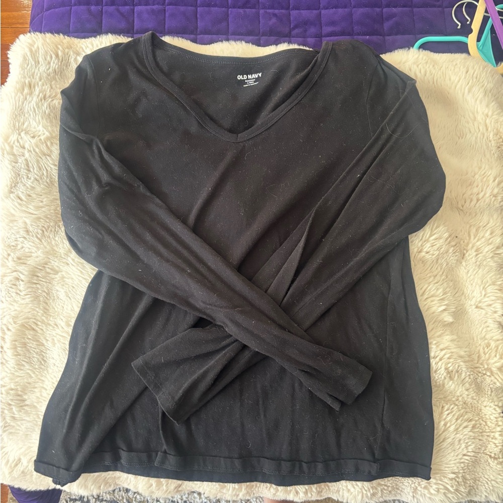 Old Navy Black T-Shirt L TALL
